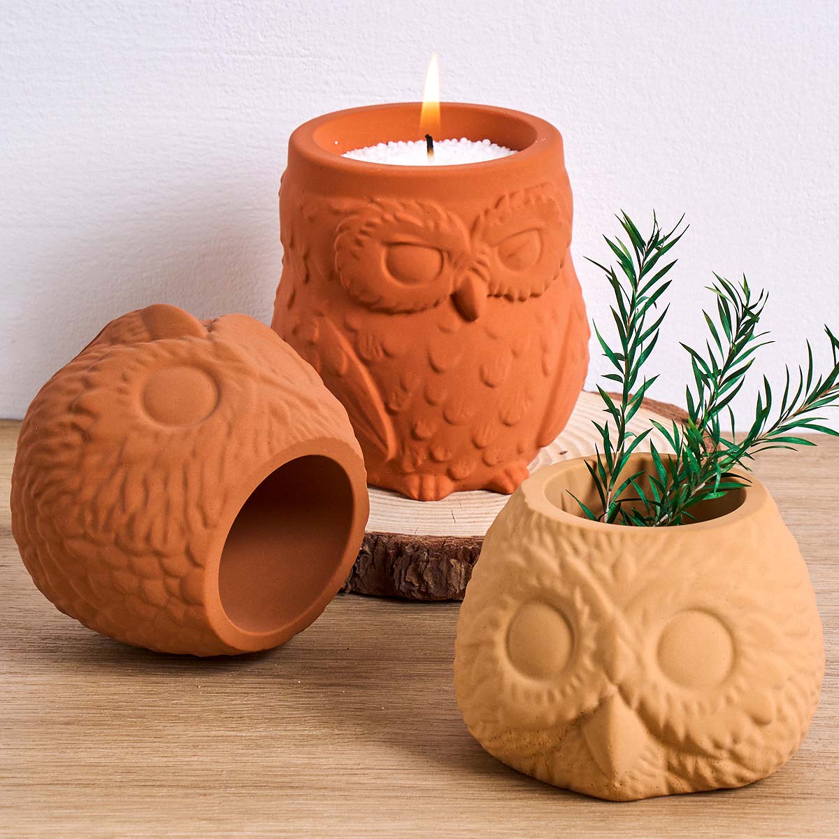 Candle Making Supplies Jars - 3D Owl Shape Candle Jar Silicone
