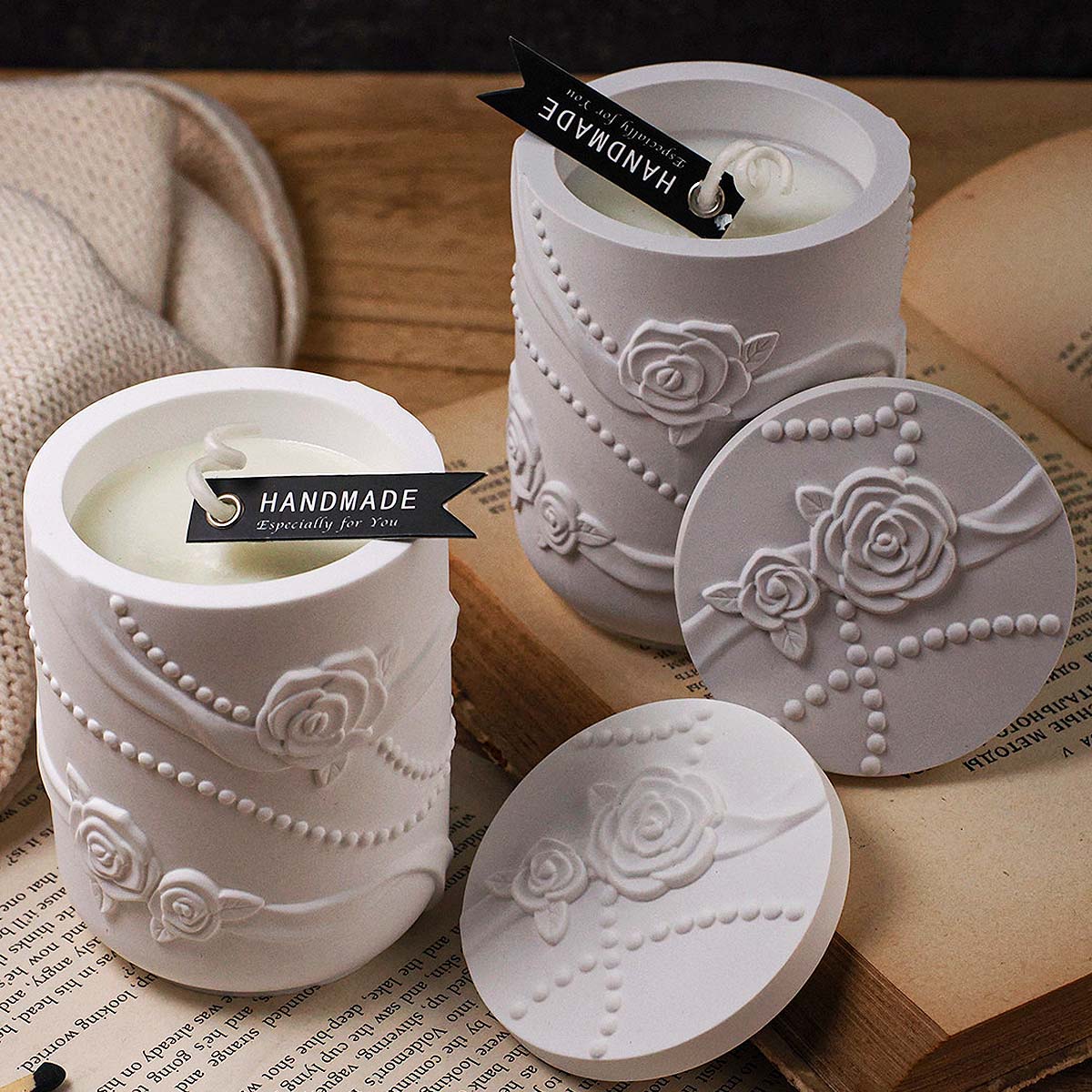 Concrete Flower Shape Candle J - đánh giá và giá Candle Making Supplies Jars