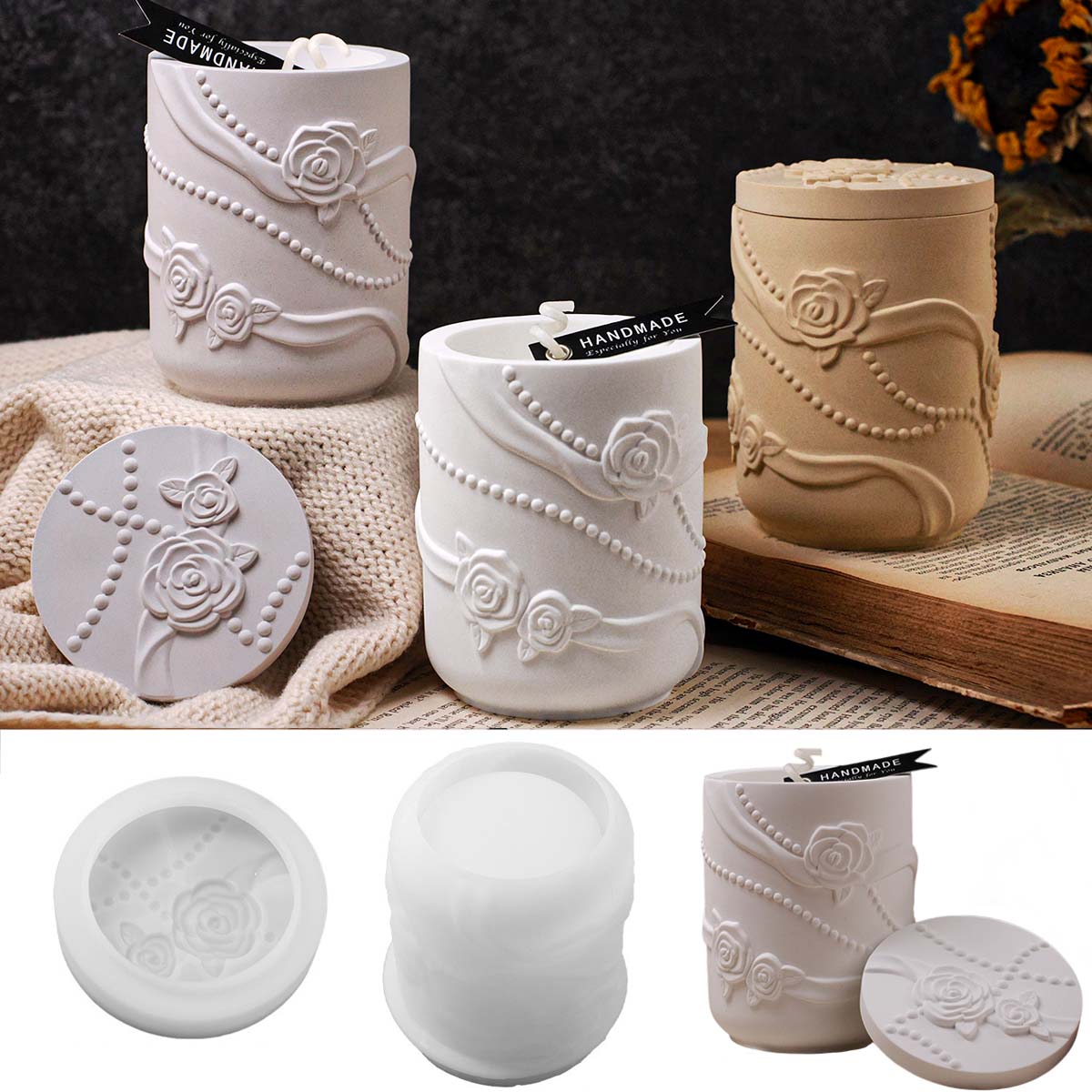 Concrete Flower Shape Candle J - đánh giá và giá Candle Making Supplies Jars