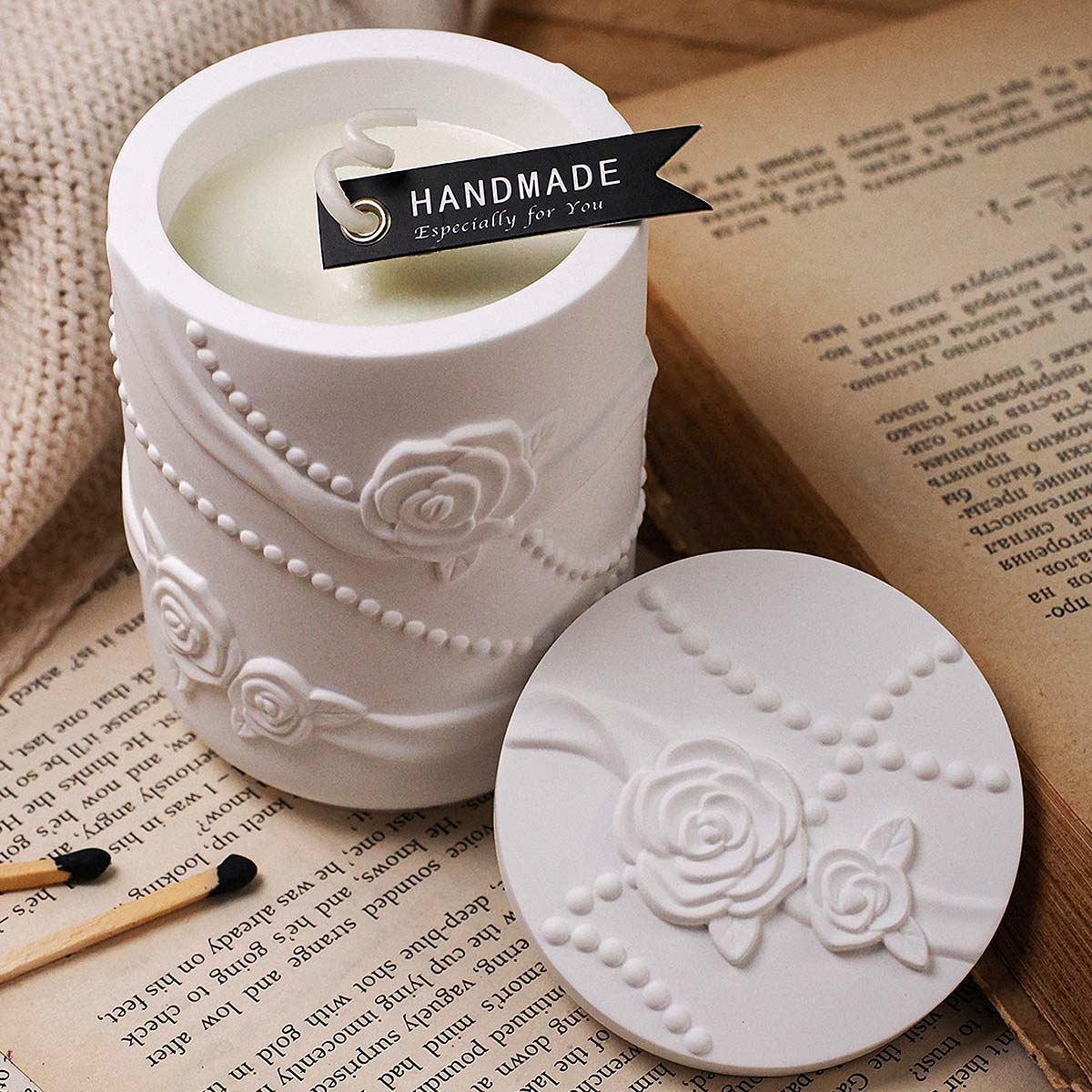 Concrete Flower Shape Candle J - đánh giá và giá Candle Making Supplies Jars