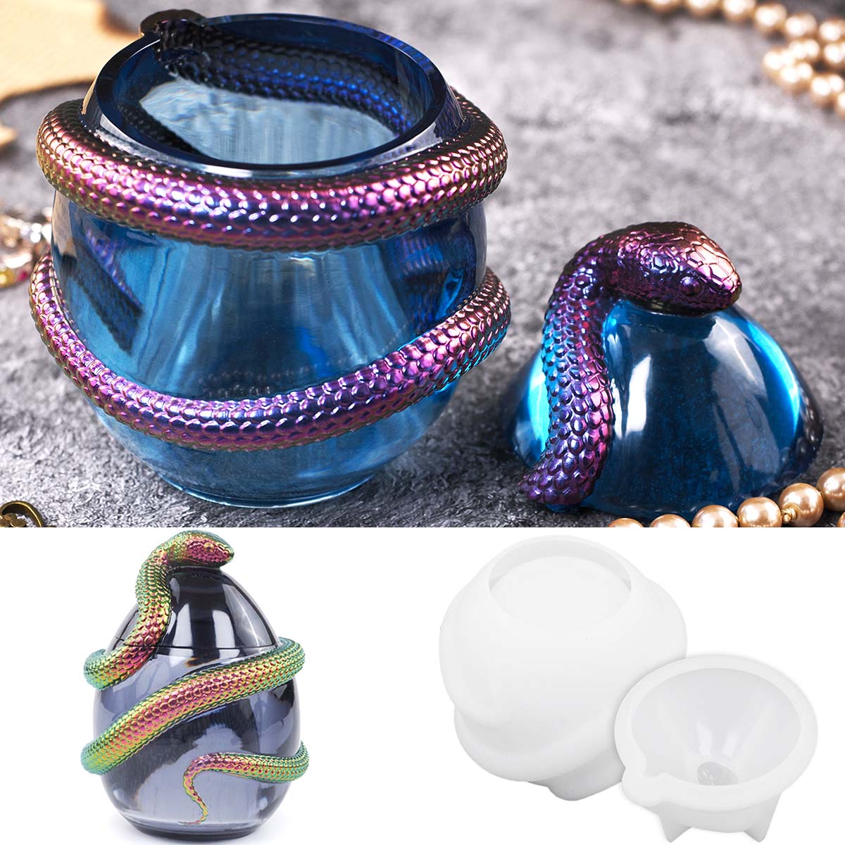 Snake Egg with Lid Candle Jar  - đánh giá và giá Candle Making Supplies Jars