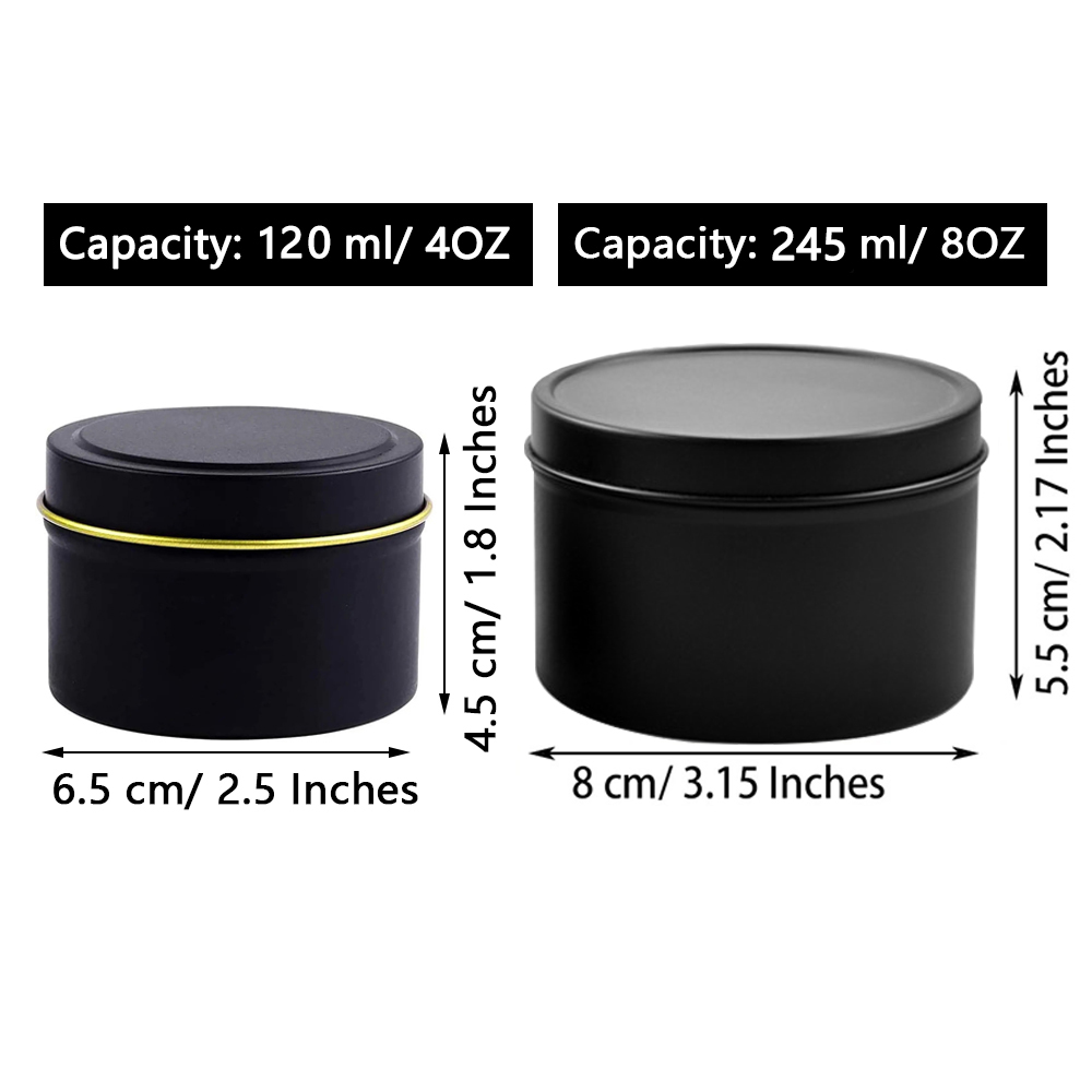4oz/ 8oz Candle tins with lids - đánh giá và giá Candle Making Supplies Jars