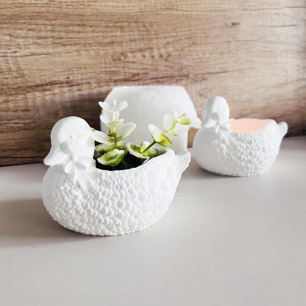 Beautiful Plaster Duck Storage - đánh giá và giá Candle Making Supplies Jars