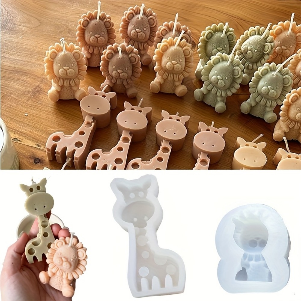 Lion and Giraffe Silicone Mold - đánh giá và giá Candle Fragrance Supplies